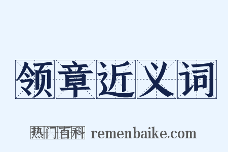 领章近义词是什么意思的图片